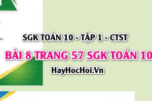 Giải bài 8 trang 57 Toán 10 Chân trời sáng tạo (SGK Tập 1)